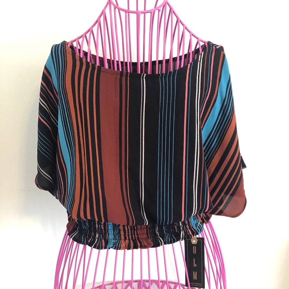 Striped Cropped Top NWT